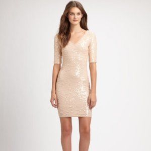 BCBGMAXAZRIA Womens Sheath Sequin Dress Size S
